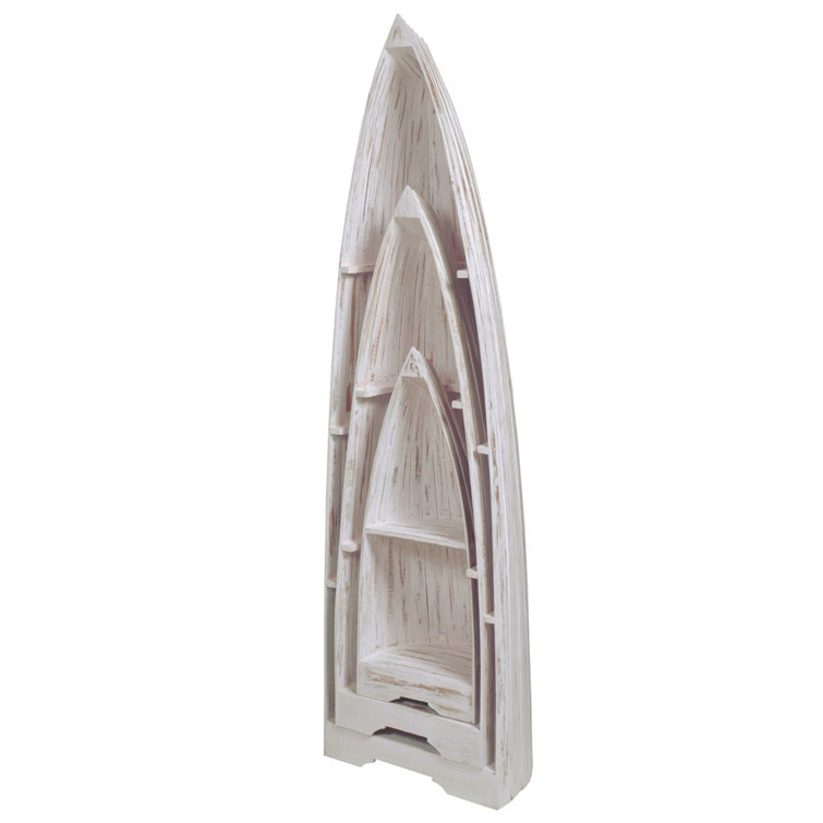 Loon Peak® Plattsburgh Solid Wood Boat Bookcase Wayfair